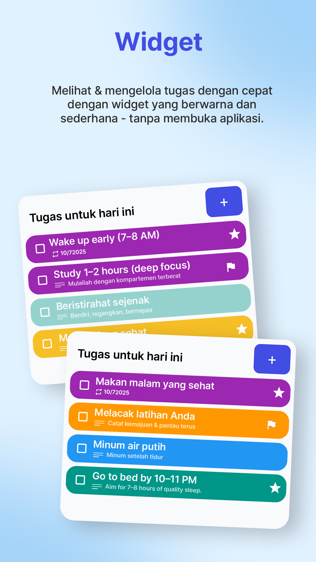 Tampilan DoDay: Label