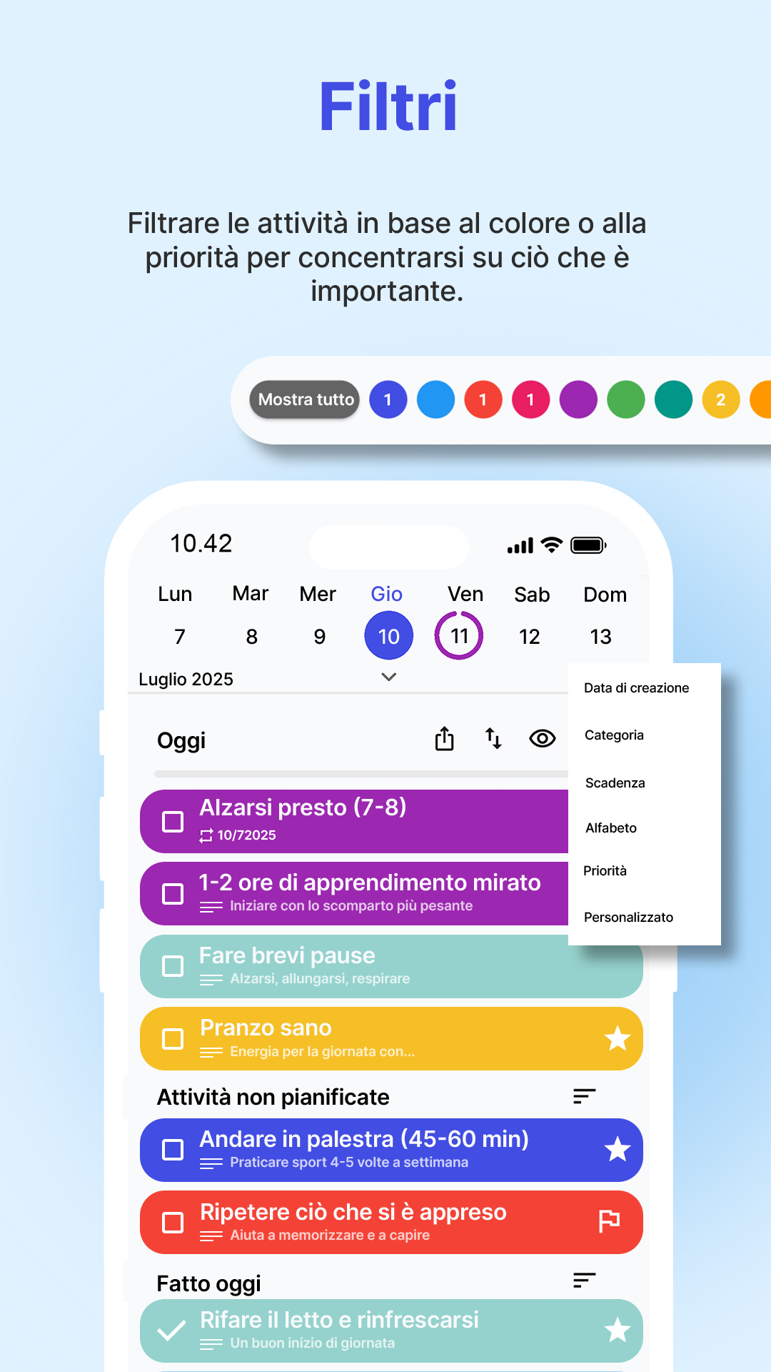 Vista DoDay: Progressi