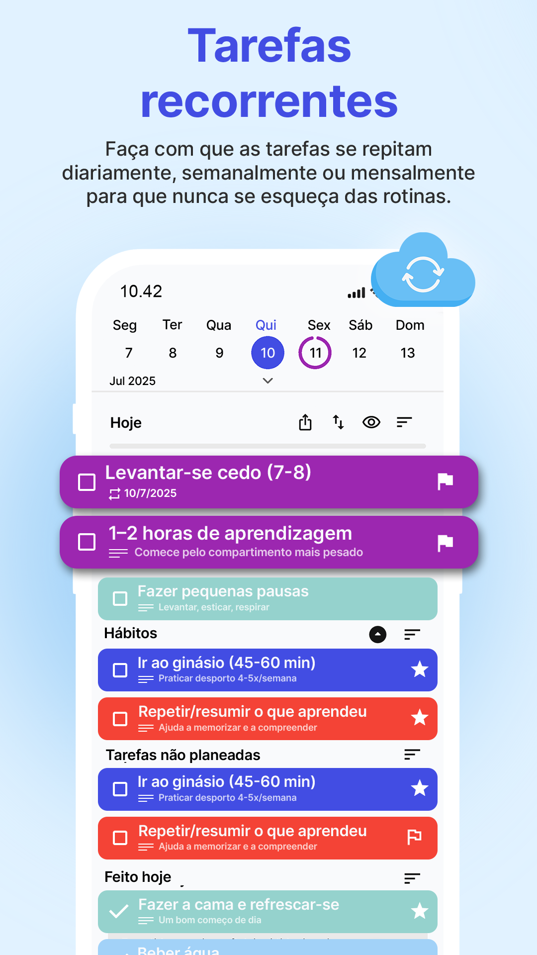 Vista do DoDay: Planejamento